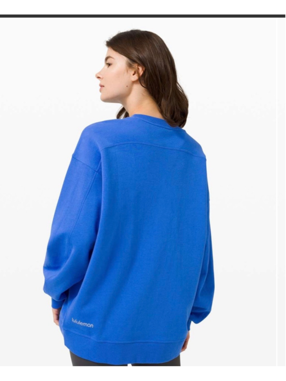 Women's Lululemon Perfectly Oversized Crew Sweatshirt in Wild Bluebell Sz 10